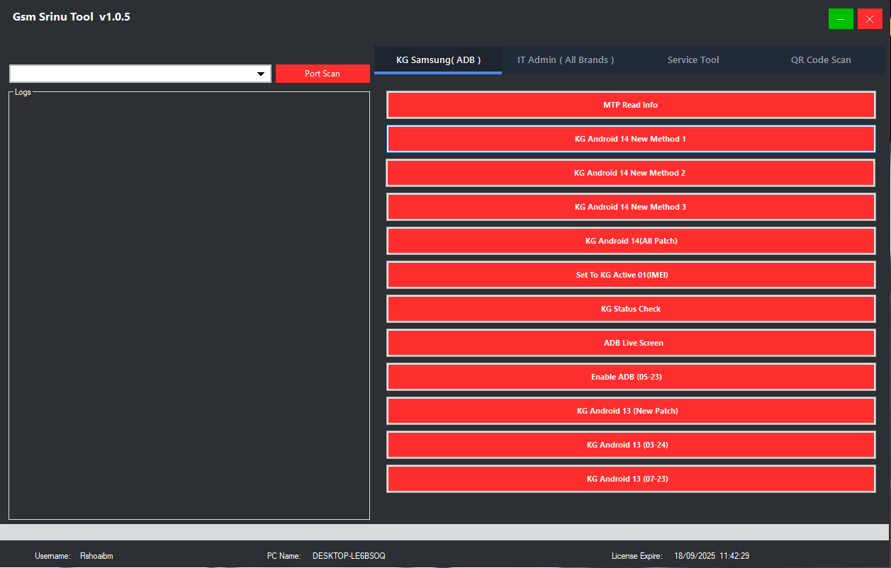Gsm srinu tool kg samsung adb features including mtp read info kg android 14 patches and adb enable options Gsm srinu tool kg samsung adb features including mtp read info kg android 14 patches and adb enable options