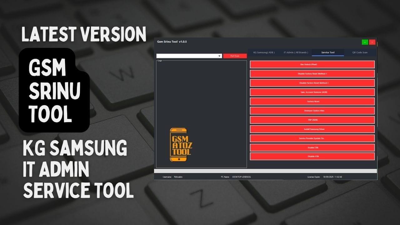 Gsm srinu tool free kg samsung it admin & service tool