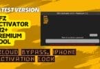 Hfz activator a12+ premium tool interface on windows pc showing iphone a12 plus bypass and activation options