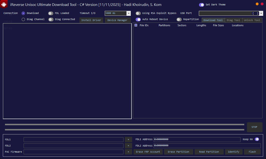 Ireverse unisoc ultimate download tool for flashing and repairing unisoc devices