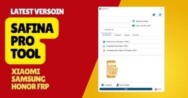 Safina pro tool interface showing mi assistant fastboot frp reset and xiaomi activation lock options
