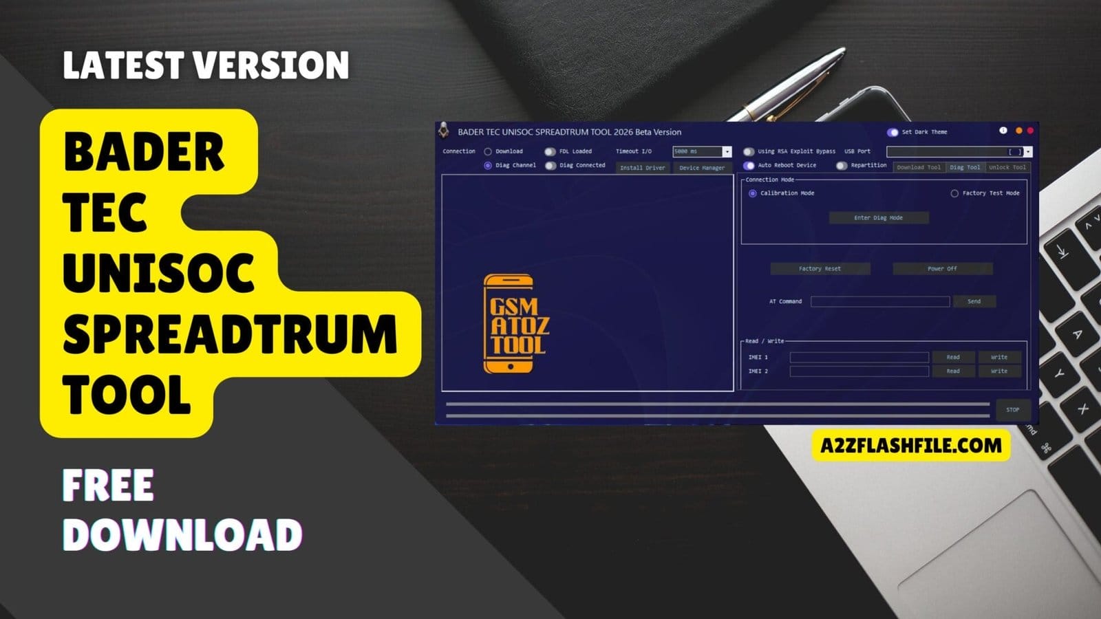 Bader tec unisoc spreadtrum tool 1 Bader tec unisoc spreadtrum tool software interface showing flash unlock and diagnostic features for unisoc phones