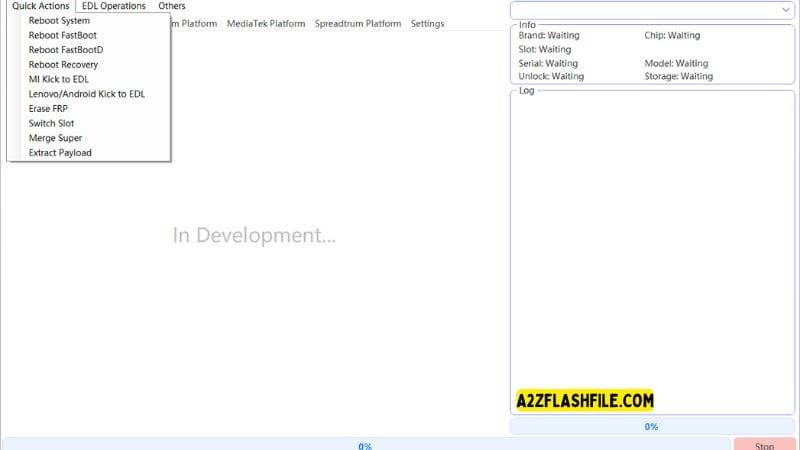 Multiflash tool v3. 0 latest version free download 2 Multiflash tool showing quick actions mi kick to edl and erase frp