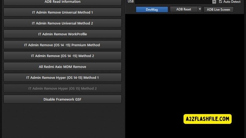 Ssm tool v1. 0. 0. 3 unlocking tool for android devics it admin mdm kg remove 4 Ssmtool it admin (multi-brand) tab showing adb read info it admin remove methods workprofile removal hyper os methods and disable framework gsf options.