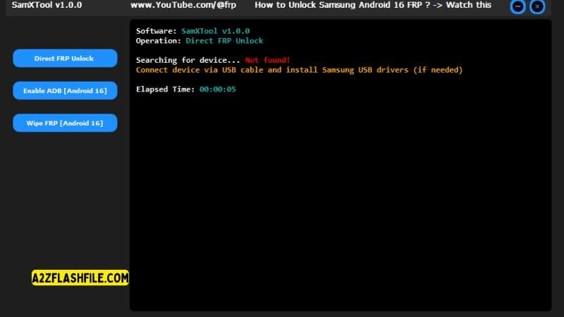 Samxtool 2026 update complete samsung frp & unlock solution 2 Samxtool showing direct frp unlock