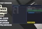 A5 device bypass tool software interface displaying one-click bypass button and device information for iphone 4s ipad 2 and compatible a5 chip devices