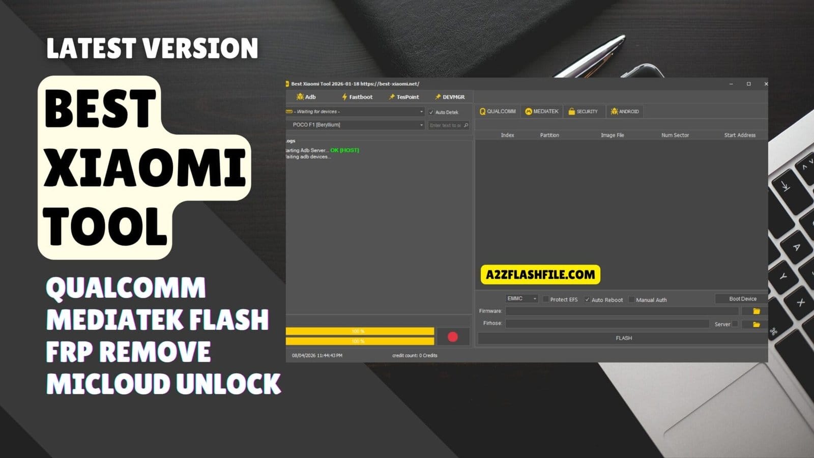 Best xiaomi tool for qualcomm and mediatek flash frp removal micloud unlock and bootloader operations on windows